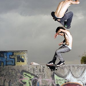 Enrique Novoa y Max Barrera - Foto: Miguel Angel - Frontside Air y Tailslide - Zapopan