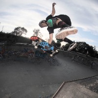 Evan Osiris | Backside Kick Flip Transfer Indy Grab | Foto:Miguel Ángel López Virgen | Guadalajara